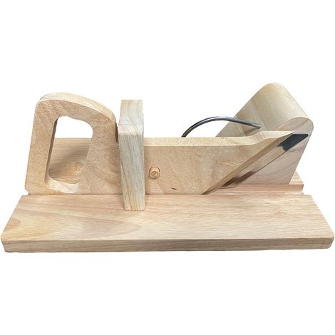 Wurst-Guillotine – Gemüseschneider – Käsehobel – Massivholz (28,5 x 16,8 x 9,8 cm).