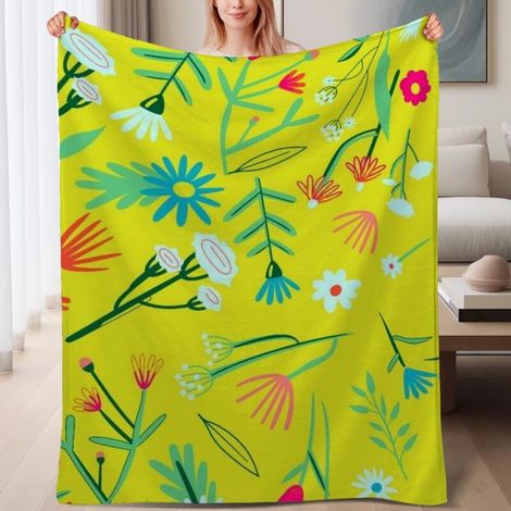 Couverture de lit en polaire, jeté doux et chaud idéal pour le printemps, légère et luxueuse en microfibre de polyester, décoration intérieure, ajout élégant à la décoration intérieure, cadeau idéal p (1/4)