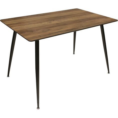 TIANY - Table Repas Rectangulaire Effet Bois (1/5)