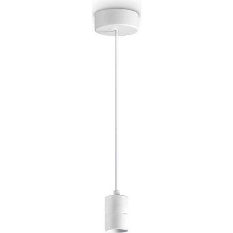 Lampada a Sospensione Set Metallo Bianco 1 Luce E27 (1/3)