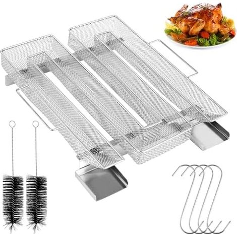 Générateur de fumée carré,acier inoxydable de haute qualité,Générateur de Fumee Froide Pour Fumoir avec brosse et crochet,fumoir à viande pour grills bouilloire,fumoirs et fours fumoirs,réutilisable (1/5)