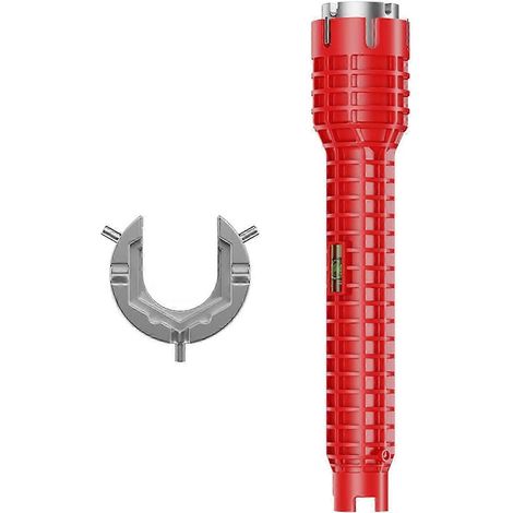 Clé à robinet, outil d'installation d'évier, clés à pipe pour robinet et évier, clé de plomberie pour robinet, pour vannes d'arrêt de cuisine et toilettes-style B