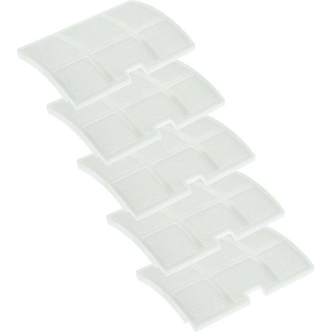 vhbw 5x Staubsaugerfilter kompatibel mit Sebo Automatic X3, XP, X4, X1, X2, X5, XP 3, XP 2 Staubsauger - Abluftfilter Weiß (1/4)
