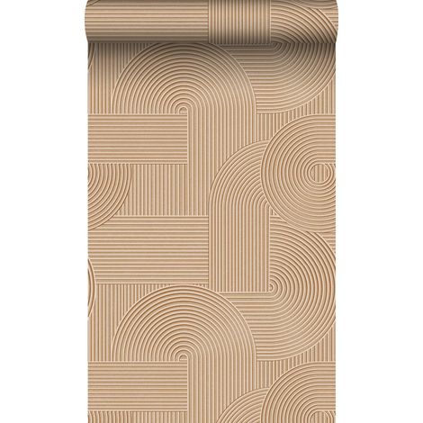 papier peint graphique 3D terracotta claire - Origin Wallcoverings (1/5)