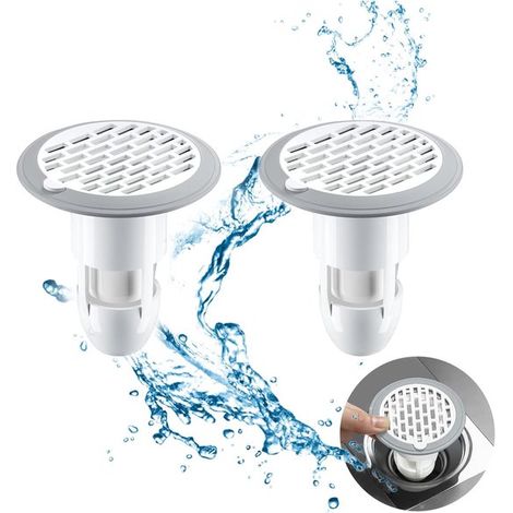 2 teiliger Abflussstopfen Abflussabdeckung Verhindert Verstopfungen Haarfänger Abfallfilter Abflussreiniger Bodenablauf Abflussteile für Spüle, K (1/5)
