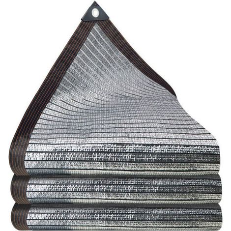 1 Toile pare-soleil aluminium 2x3m argent, haute réflectivité 99%, anti-UV pour serre, véranda, atelier (1/4)