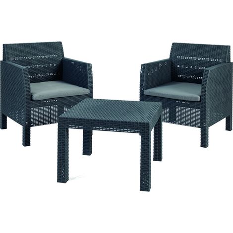 SET RATTAN MATILDE ANTRACITE -116
