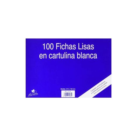 Mariola 3115L - Paquete de 100 fichas cartulina lisas 215 x 160 mm