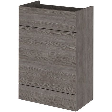 Hudson Reed Fusion WC Unit 600mm Wide - Anthracite Woodgrain (1/4)