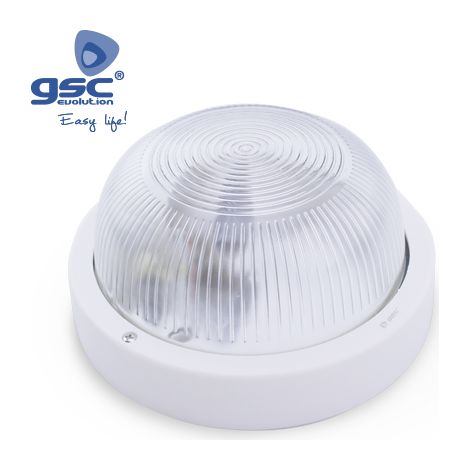 Aplique redondo de termoplástico E27 blanco GSC 0700646