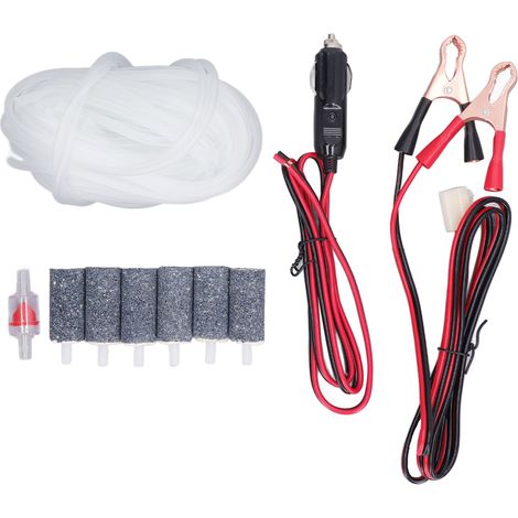 Luftpumpenschlauch mit Rückschlagventil, Ausströmerstein, Batterieklemmenkabel, MPQ-902 Zubehörset (1/5)