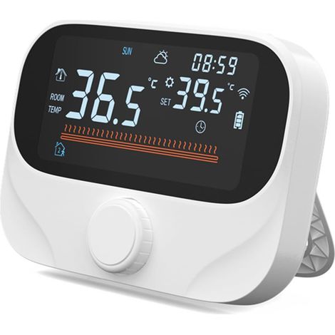 Moderner Raumthermostat, energiesparend, energiesparend, programmierbarer Heizungsthermostat für Zentralheizung, Ferntemperatureinstellung