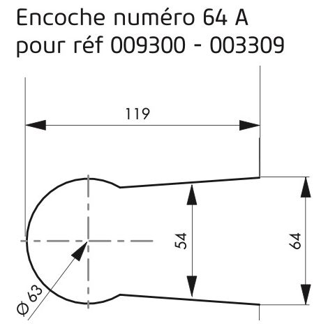 Serratura per porta in vetro, cilindro europeo, reversibile, con maniglia, 154x72mm, cromata - THIRARD (1/2)
