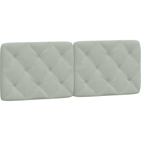 Maison Exclusive - Kopfteil-Kissen Hellgrau 140 cm Samt