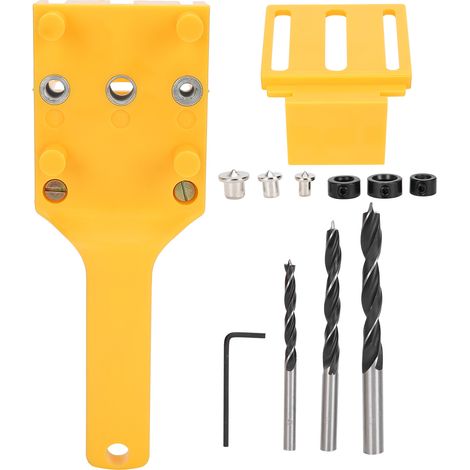 11 pièces Kit de Gabarit de Perçage avec Poinçon pour Assemblages Bois, Outil Menuiserie (1/5)