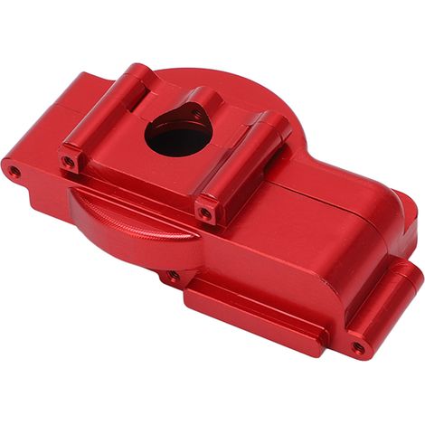 Carter de boîte de vitesses central en alliage d'aluminium, pièce de rechange améliorée pour voiture RC Traxxas LaTrax 1/18, rouge. (1/5)