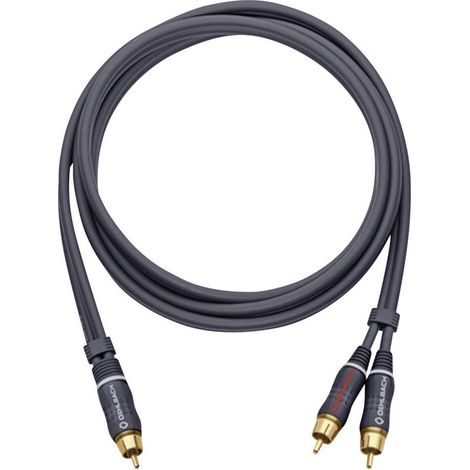 Oehlbach 23702 RCA Audio Cavo a Y [2x Spina RCA - 1x Spina RCA] 2.00 m Antracite contatti connettore dorati