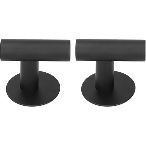 2 Crochets Muralux pour Serviettes Sans Perçage, Support Vêtements Noir Acier Inoxydable 304 (1/5)