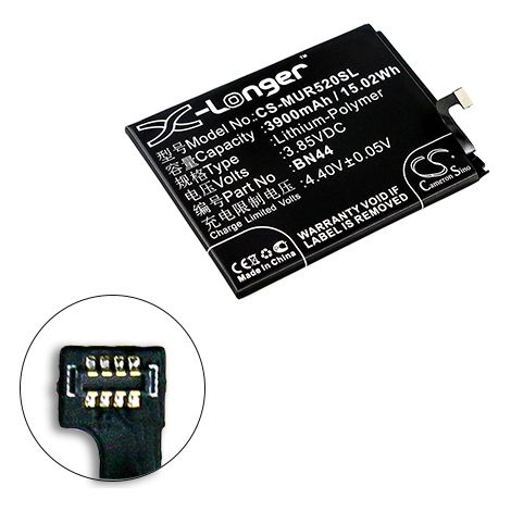 NX - Batterie téléphone, smartphone, GSM pour Redmi 3.85V 3900mAh - BN44 (1/3)