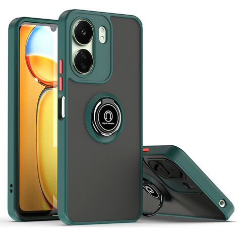 Funda para Xiaomi Redmi 13C / Poco C65, anillo esmerilado, verde (1/3)