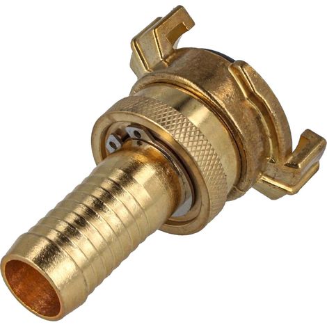 tecuro Schnellkupplung mit 1 Zoll (25 mm) Stutzen für Saugleitung - Messing blank (1/5)