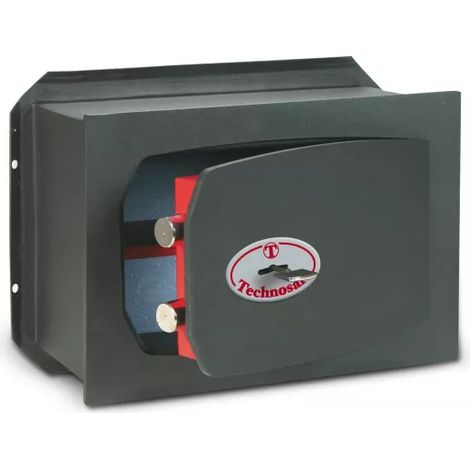 TECHNOSAFE - Coffre-fort à emmurer à fermeture à clé double panneton, 2 pênes, 5L, 21x27x15 cm