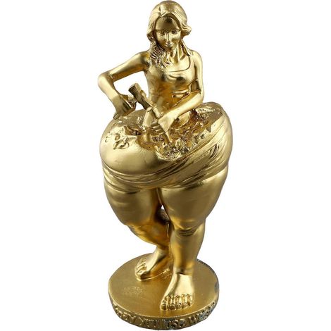 Statue décorative dorée de déesse minceur pour la perte de poids (1/5)