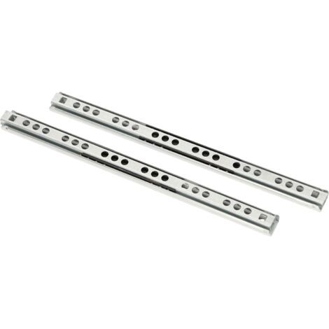 2 pièces, glissières silencieuses, glissières de tiroir, glissières télescopiques à billes avec amortissement (214 mm) (1/5)