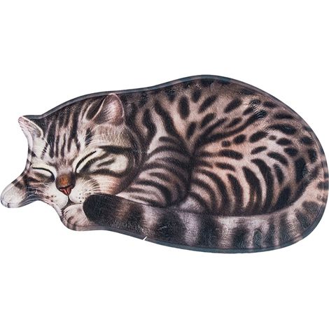 Tapis De Salle De Bain - Imprimé Chat 3D - Absorbant Non Glissant - Séchage Rapide - Ultra Doux - 40 X 79 Cm - 1 Pièce (1/5)