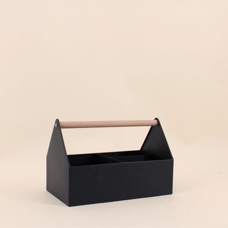 Panier en métal noir 25x14cm (1/4)