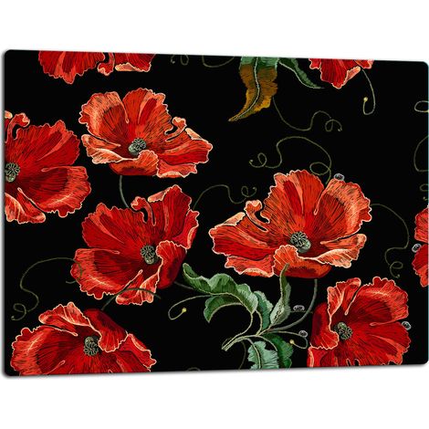Tabla de cortar de vidrio 52x40 flores (1/5)