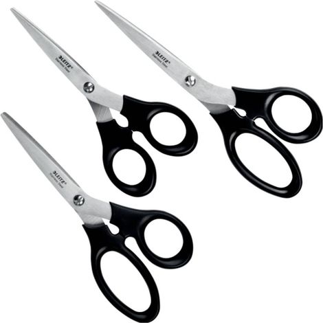 Leitz 54260095 Universale Forbici universali Destrimani, Mancini 165 mm, 185 mm, 205 mm Nero (1/5)