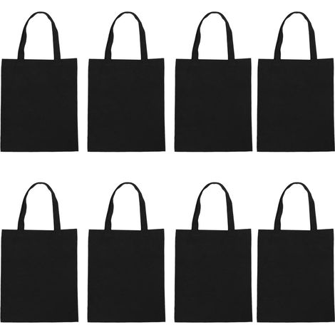 de courses réutilisables INOOMP 8 en toile noire avec
