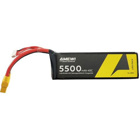 Amewi Pack de batterie (LiPo) 14.8 V 5500 mAh Nombre de cellules: 4 Softcase XT90 W282183