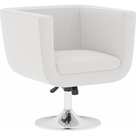vidaXL Taburete de bar cuero sintético blanco (1/2)
