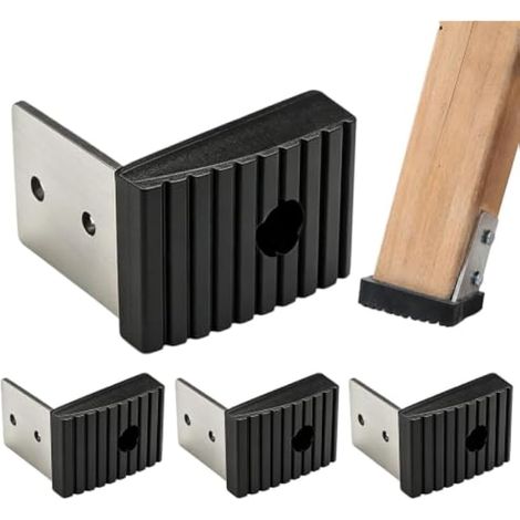 Patins Caoutchouc pour Pieds d'échelle 4 Pièces 5,6 x 5 cm Protecteur (1/5)