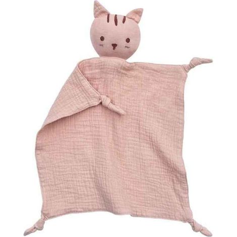 INSULAR-Serviette en coton doux pour,Bavoir en mousseline,Doux,Confortable,Chat,Beurre- Pink[A79355]