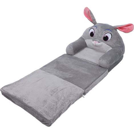 Canapé-lit pliant pour enfants, motif lapin, 3 niveaux, avec poignée, idéal pour la chambre ou la salle de jeux. (1/5)