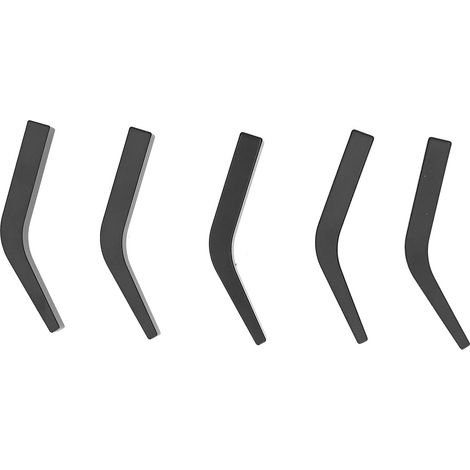 Wandmontierter Handtuchhalter, rostfreier Badezimmerhaken, Küchengarderobe, Flurhaken für Schlüssel (5 V-förmige Haken, kein Bohren erforderlich) (1/5)