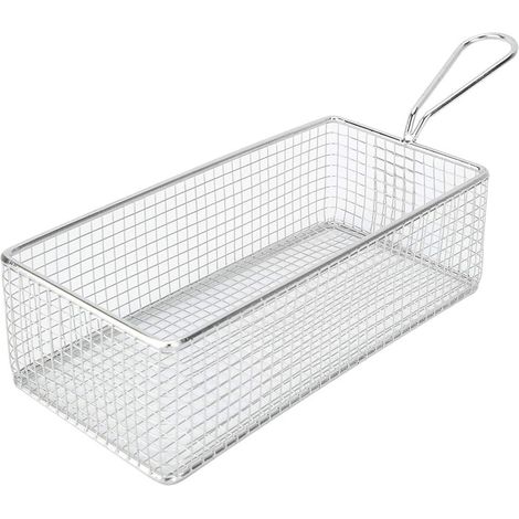 Mini Stainless Steel Chip Basket, Mesh Chip Strainer with Cool Touch Handles for Home Kitchens and Restaurants (1/5)