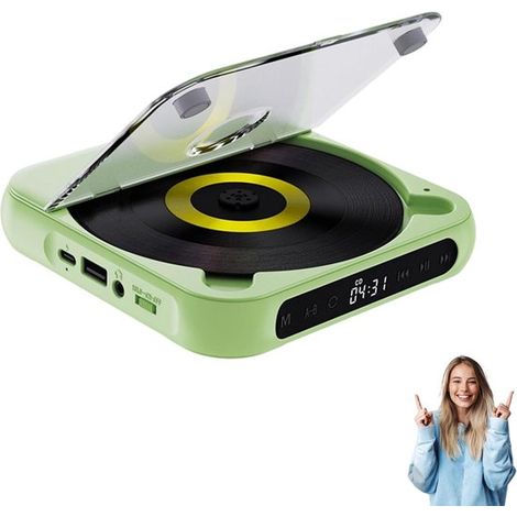 Altavoz Bluetooth de estilo vintage con luz nocturna y pantalla de reloj: altavoz inalámbrico retro con efecto de ondas de agua y sonido estéreo (1/5)