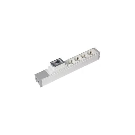 Bloc nourrice équipé de 4 prises 2P+T avec 1 disjoncteur différentiel Ph+N 16A 30mA à câbler LEGRAND 073409