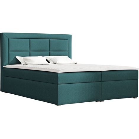 Lit boxspring Pomona 114, Victoria 14 863, Continental, Double, 180x200, Tissu, Disponible, 180x215x115cm (1/5)