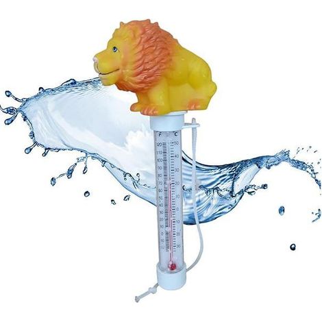 Thermomètre lion flottant : piscine, spa, jacuzzi, aquarium, bassin piscicole (1/4)