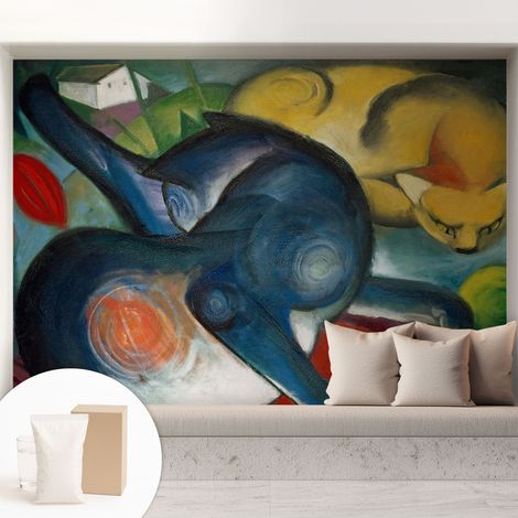 Papier peint intissé décoratif pour salon chambre et cuisine Facile à poser avec colle Art félin 208x146 cm (1/5)