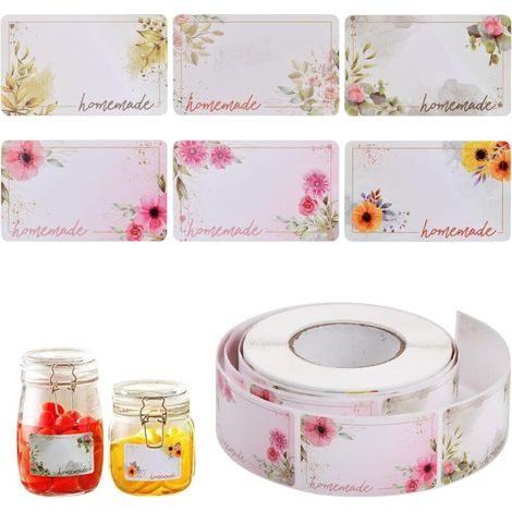 Étiquettes autocollantes pour bocaux et bouteilles de cuisine, 500 pièces, 3 x 5 cm, pour congélateur (1/5)