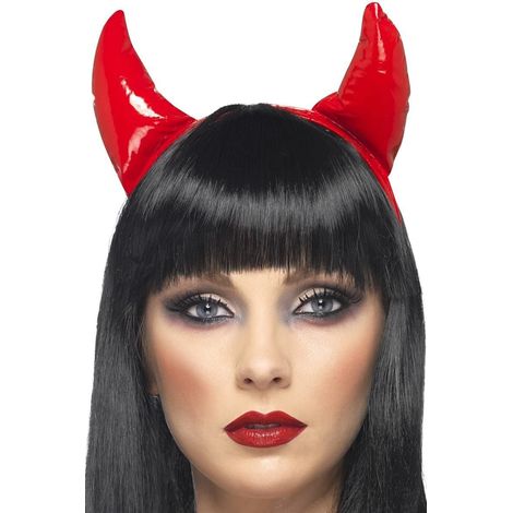 Devil Horns - Red - on Headband - 21425