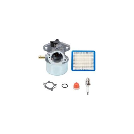 Vergaser-Reparatursatz 799868 mit Primerpumpe und Luftfilter für Briggs & Stratton 4-7 PS Rasenmähermotoren 499059 498170 497586 497314 (1/5)