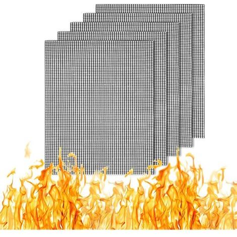 Linghhang – Set mit 5 antihaftbeschichteten Grillmatten (33 x 40 cm) – Wiederverwendbar bis 260 °C – Für Holzkohle-, Gas- und Elektrogrills – Leicht zu reinigen (1/5)