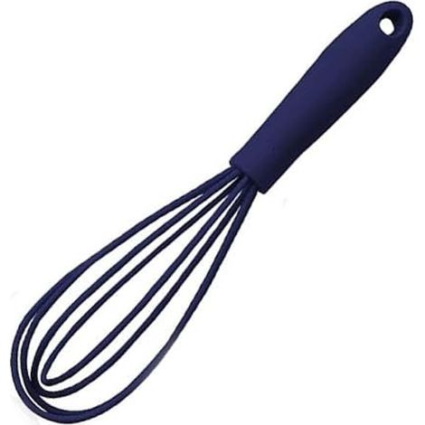 Fouet en silicone bleu marine, mini fouet coloré en silicone multifonction, batteur manuel pour mélanger, fouetter, remuer, ustensiles de cuisine et gadgets (1/5)